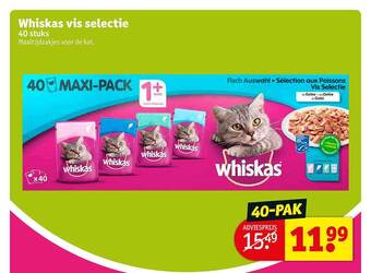 Kruidvat Whiskas vis selectie aanbieding