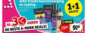 Kruidvat John frieda haarverzorging en styling aanbieding