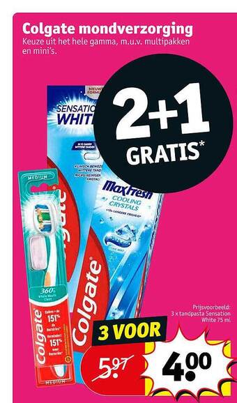 Kruidvat Colgate mondverzorging aanbieding