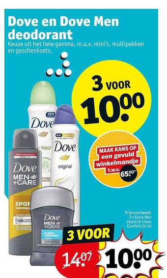 Kruidvat Dove en dove men deodorant aanbieding