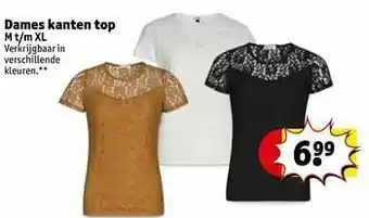 Kruidvat Dames kanten top aanbieding