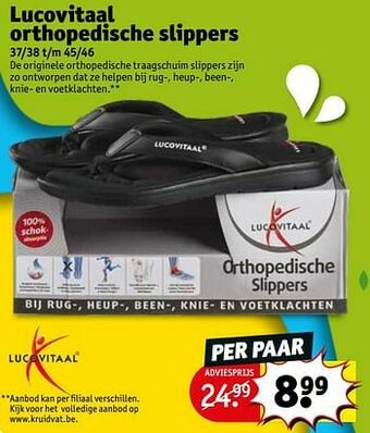 Kruidvat Lucovitaal orthopedische slippers aanbieding