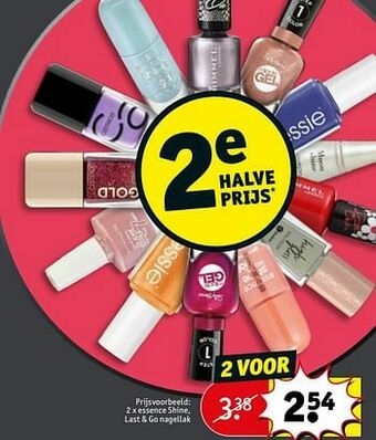 Kruidvat Essence shine last + go nagellak aanbieding