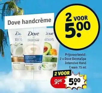 Kruidvat Dove dermaspa intensive hand cream aanbieding
