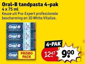 Kruidvat Oral-b tandpasta aanbieding