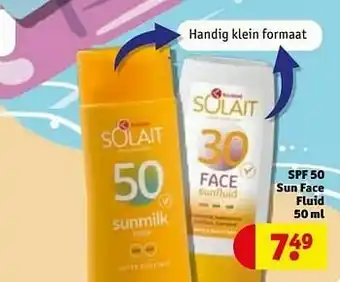Kruidvat Spf 50 sun face fluid aanbieding