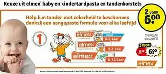 Kruidvat Elmex baby tandpasta aanbieding