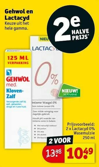 Kruidvat Lactacyd 0% wasemulsie aanbieding