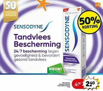 Kruidvat Sensodyne tandvlees bescherming tandpasta aanbieding