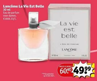 Kruidvat Lancôme la vie est belle edp aanbieding