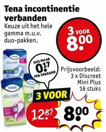 Kruidvat Discreet mini plus aanbieding