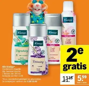 Albert Heijn Kneipp lavendel douche aanbieding