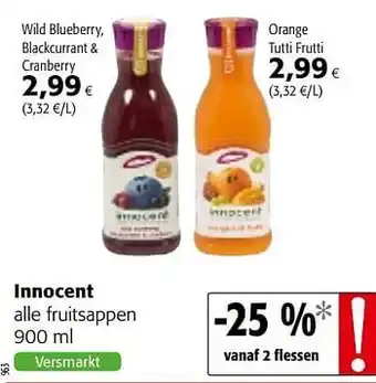Colruyt Innocent alle fruitsappen 3,32 L aanbieding