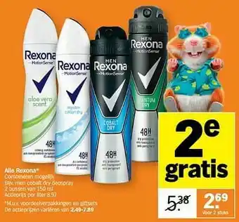 Albert Heijn Rexona men cobalt dry deospray aanbieding