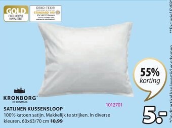 Jysk Kronborg Satijnen Kussensloop aanbieding