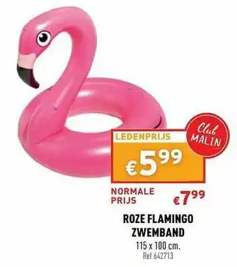 Roze flamingo zwemband