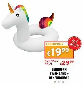 Trafic Eenhoorn zwemband + bekerhouder aanbieding