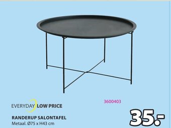 Randerup Salontafel 75 x H43cm