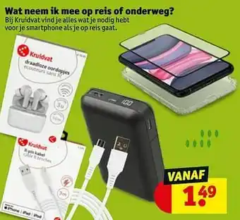 Kruidvat Kruidvat vind je alles wat je nodig hebt voor je smartphone als je op reis gaat aanbieding