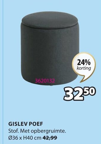 Jysk Gislev Poef aanbieding