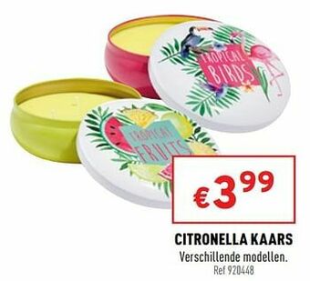 Trafic Citronella kaars aanbieding