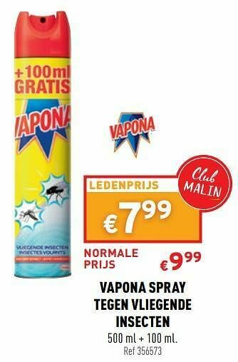 Trafic Vapona spray tegen vliegende insecten aanbieding