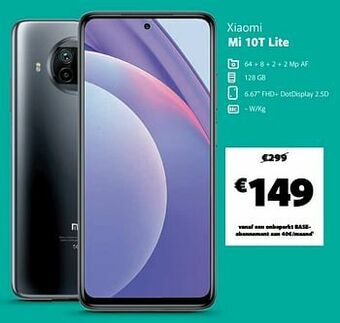 Base Xiaomi mi 10t lite aanbieding