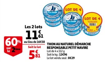 Thon Au Naturel Demarche Responsable Petit Navire