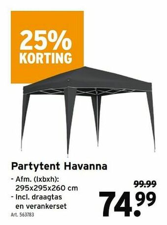 GAMMA Partytent havanna aanbieding