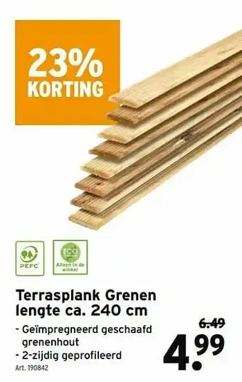 GAMMA Terrasplank grenen aanbieding