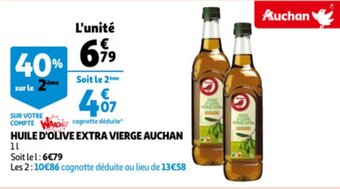 Auchan Huile D'Olive Extra Vierge Auchan aanbieding