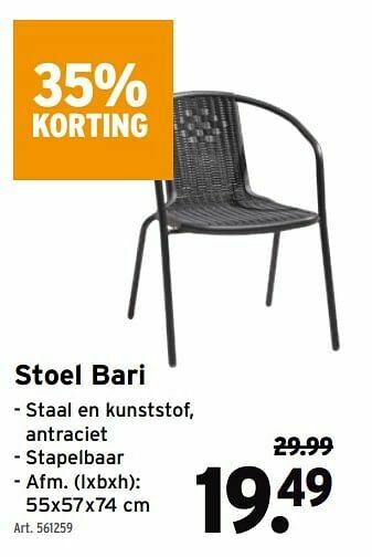 GAMMA Stoel bari aanbieding