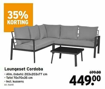 GAMMA Loungeset cordoba aanbieding
