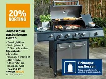 GAMMA Jamestown gasbarbecue colten aanbieding