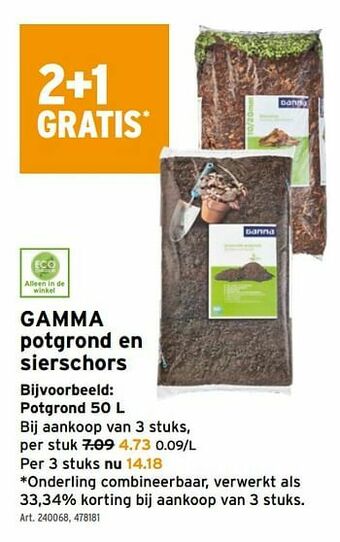 GAMMA Gamma potgrond aanbieding