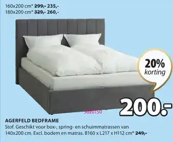 Jysk Agerfeld Bedframe B160 x L217 x H112cm aanbieding