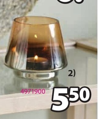 Jysk Brynje Theelichthouder Glas aanbieding