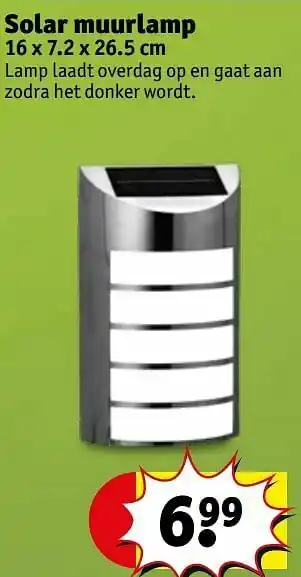 Kruidvat Solar muurlamp aanbieding