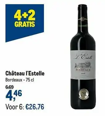 Makro Château l`estelle bordeaux aanbieding