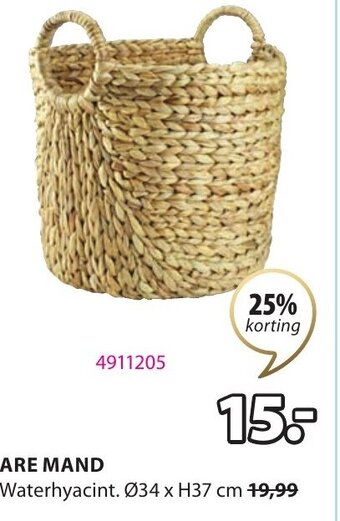 Jysk Are Mand 34 x H37cm aanbieding