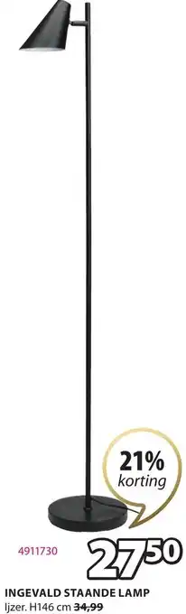 Jysk Ingevald Staande Lamp H146cm aanbieding