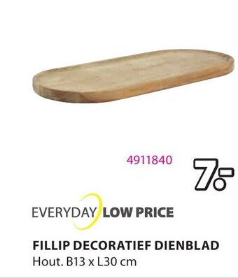 Jysk Fillip Decoratief Dienblad B13 x L30cm aanbieding