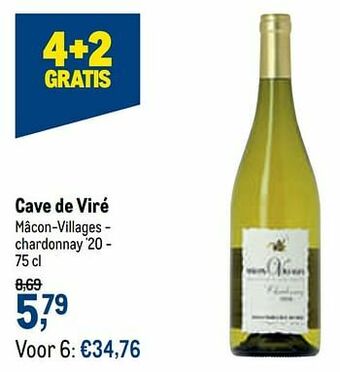 Cave de viré mâcon-villages - chardonnay `20