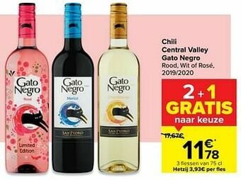 Chili central valley gato negro rood, wit of rosé, 2019-2020