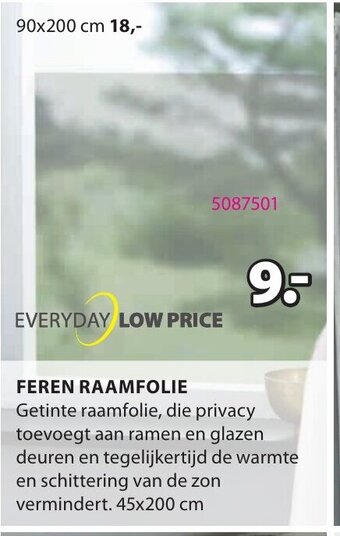 Jysk Feren Raamfolie aanbieding