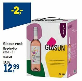 Makro Glasun rosé bag-in-box rosé aanbieding