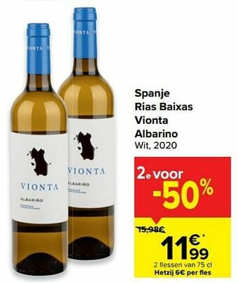 Carrefour Spanje rias baixas vionta albarino wit aanbieding