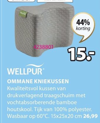 Jysk Wellpur Ommane Kniekussen aanbieding