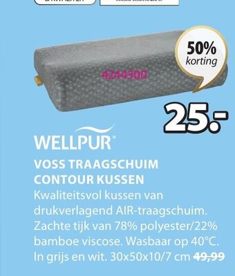 Wellpur Voss Traagschuim Contour Kussen