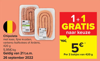Carrefour Chipolata 420g aanbieding